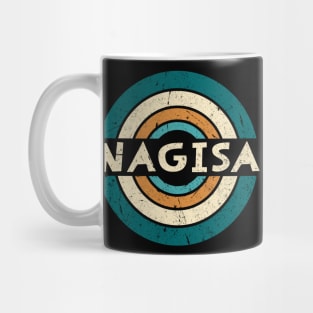 Retro Styles Nagisa Name Birthday 70s 80s 90s Circle Mug